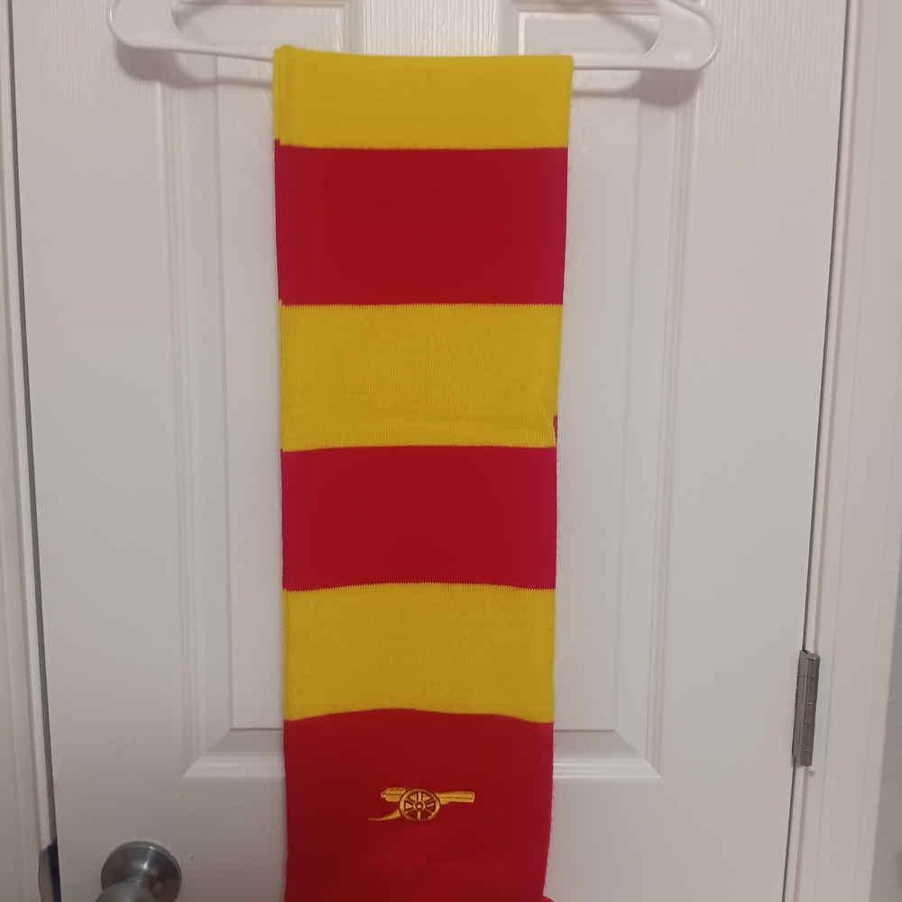 Red and Yellow Striped Scarf